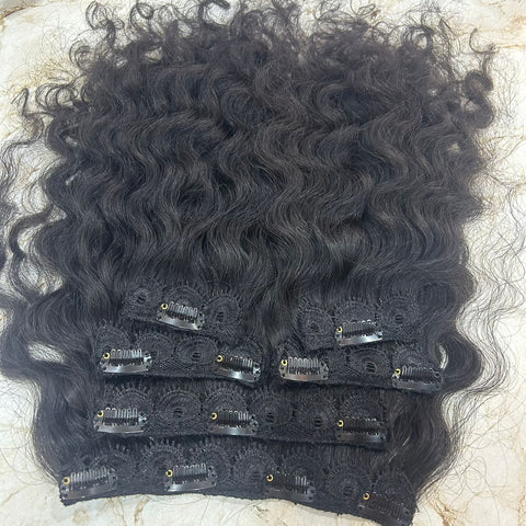 Blonde Clip in Extensions Human Hair