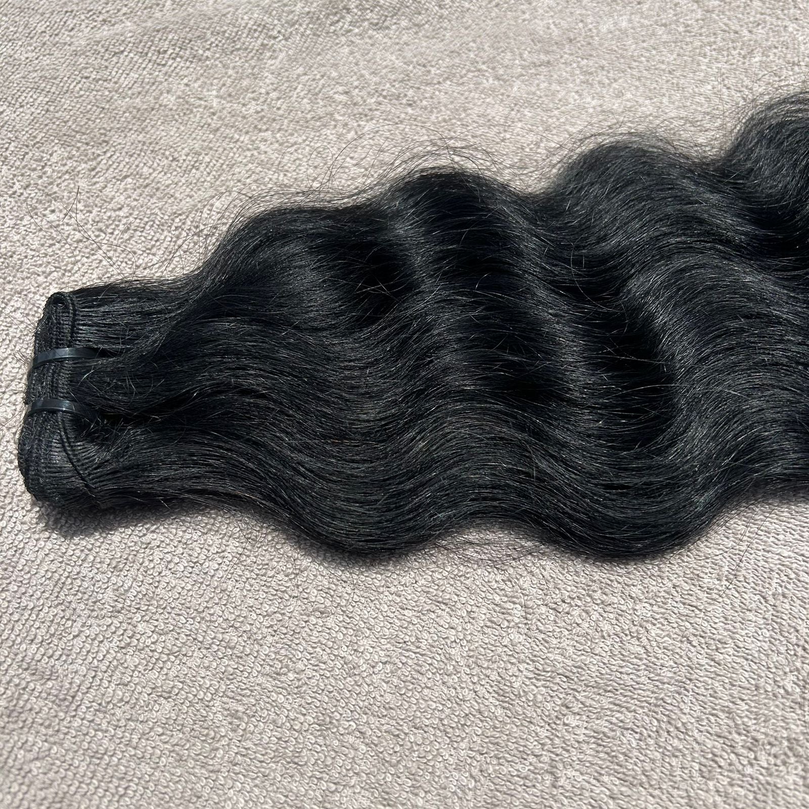 Jet Black Wavy Human Hair Bundles - Hair Trends India