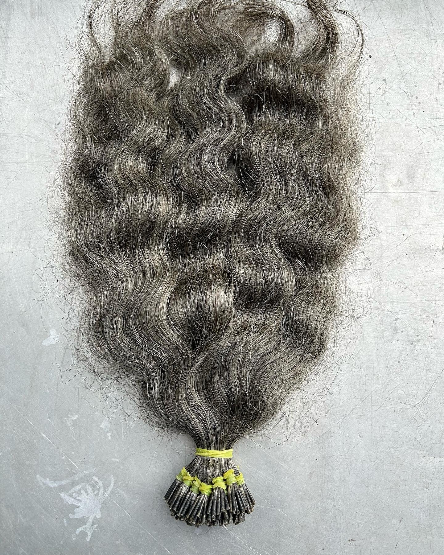 Grey I-tip Human Hair Extensions Wholesale - Hair Trends India