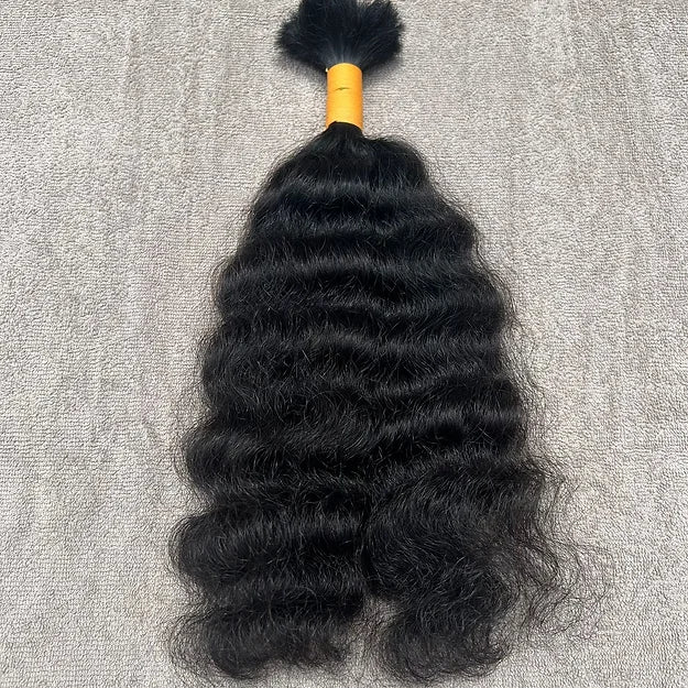 Curly Bulk Human Hair Braiding