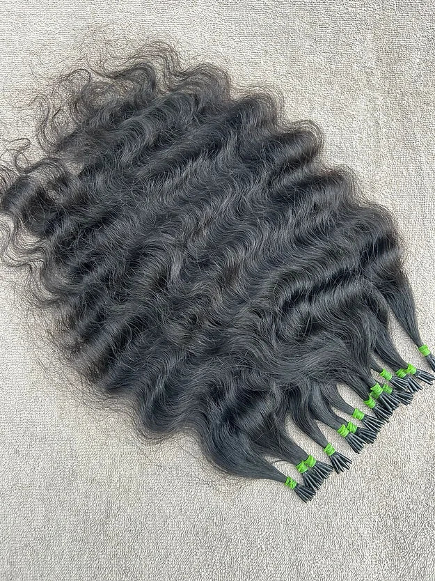 Pre-bonded Curly I-Tip Hair Extensions - Hair Trends India