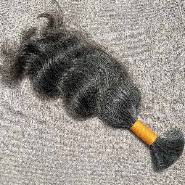 Gray Wavy Braiding Human Hair for Women - Hair Trends India
