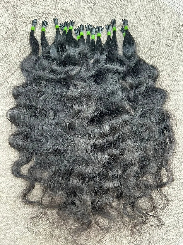 Pre-bonded Curly I-Tip Hair Extensions - Hair Trends India