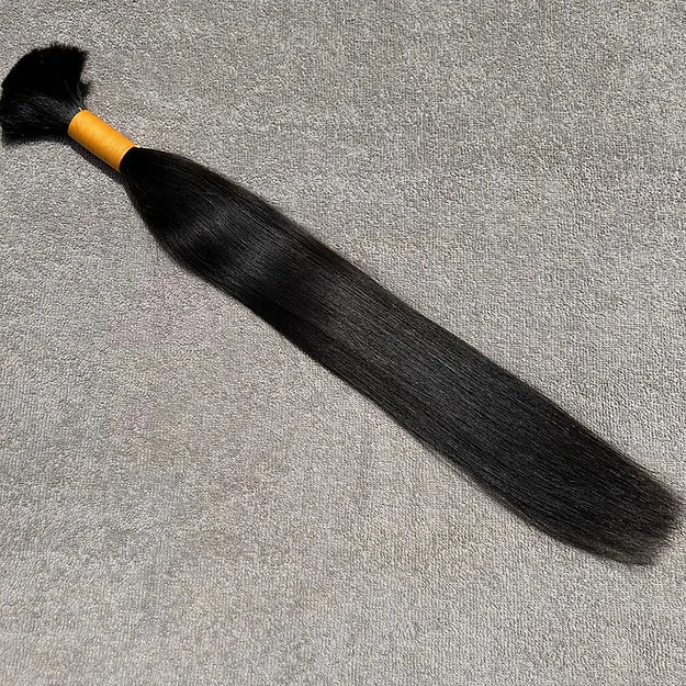 Bulk Straight Braiding Hair Extensions 100% Virgin Human Hair - Hair Trends India