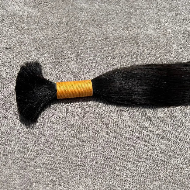 Bulk Straight Braiding Hair Extensions 100% Virgin Human Hair - Hair Trends India