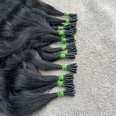 Grey I-tip Human Hair Extensions Wholesale
