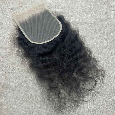 Curly Human Hair Bundles with Closure