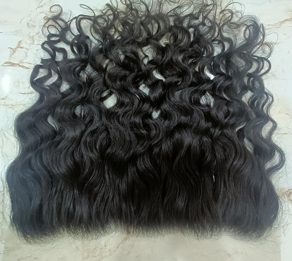 Swiss Lace Curly Human Hair Frontal - Hair Trends India