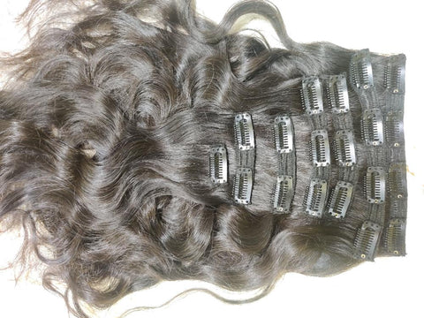 Blonde Clip in Extensions Human Hair
