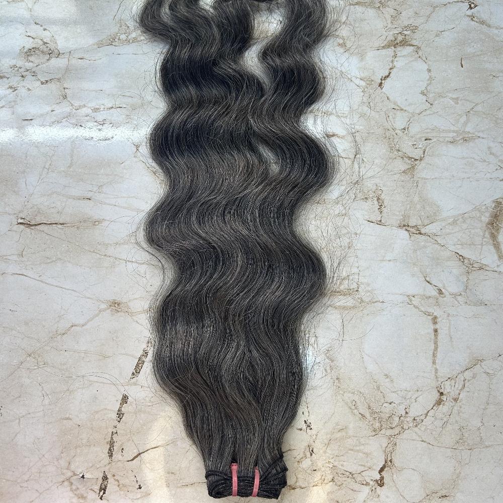 Grey Salt and Pepper human hair bundles - Hair Trends India