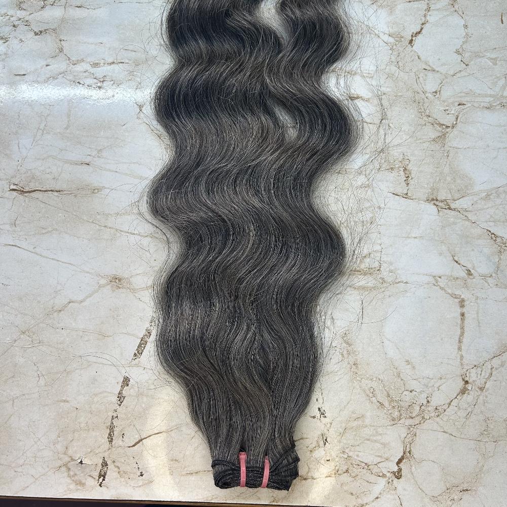 Grey Salt and Pepper human hair bundles - Hair Trends India
