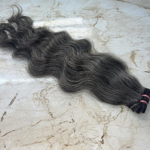 Grey Deep Curly Human Hair Bundles