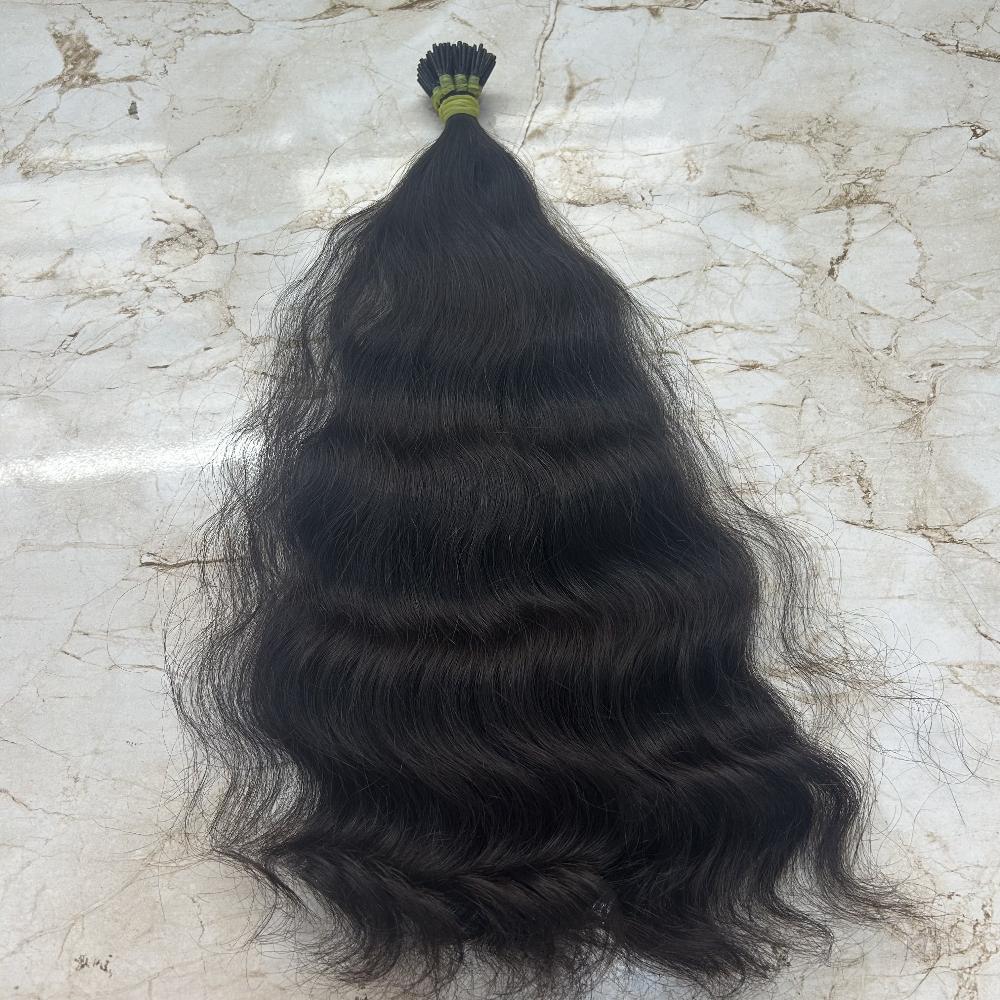 Natural Wavy I Tip Human Hair Extensions - Hair Trends India