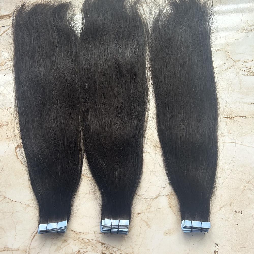 Natural Straight Tape Hair Extensions made in india - Hair Trends India