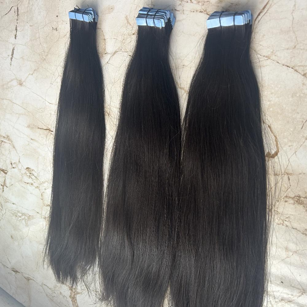 Natural Straight Tape Hair Extensions made in india - Hair Trends India