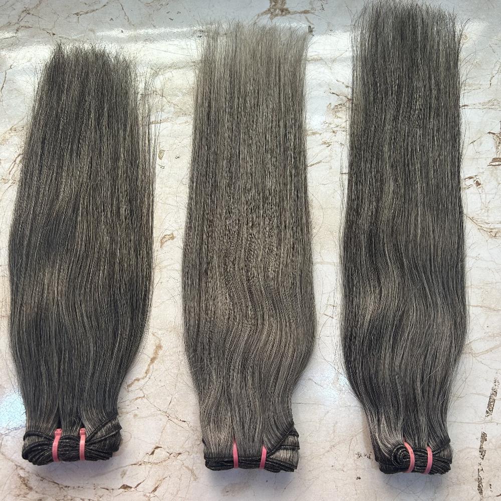 Natural Grey Human Hair Bundle Deals - Hair Trends India