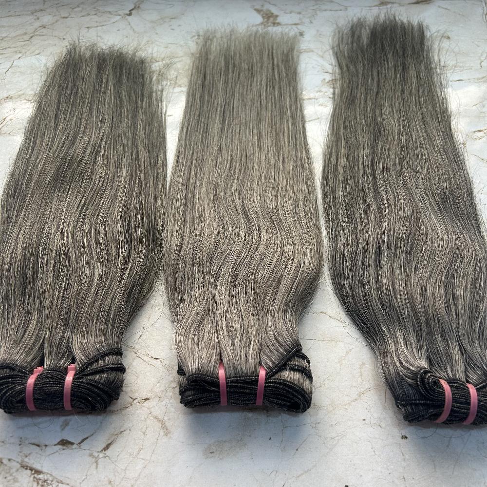Natural Grey Human Hair Bundle Deals - Hair Trends India