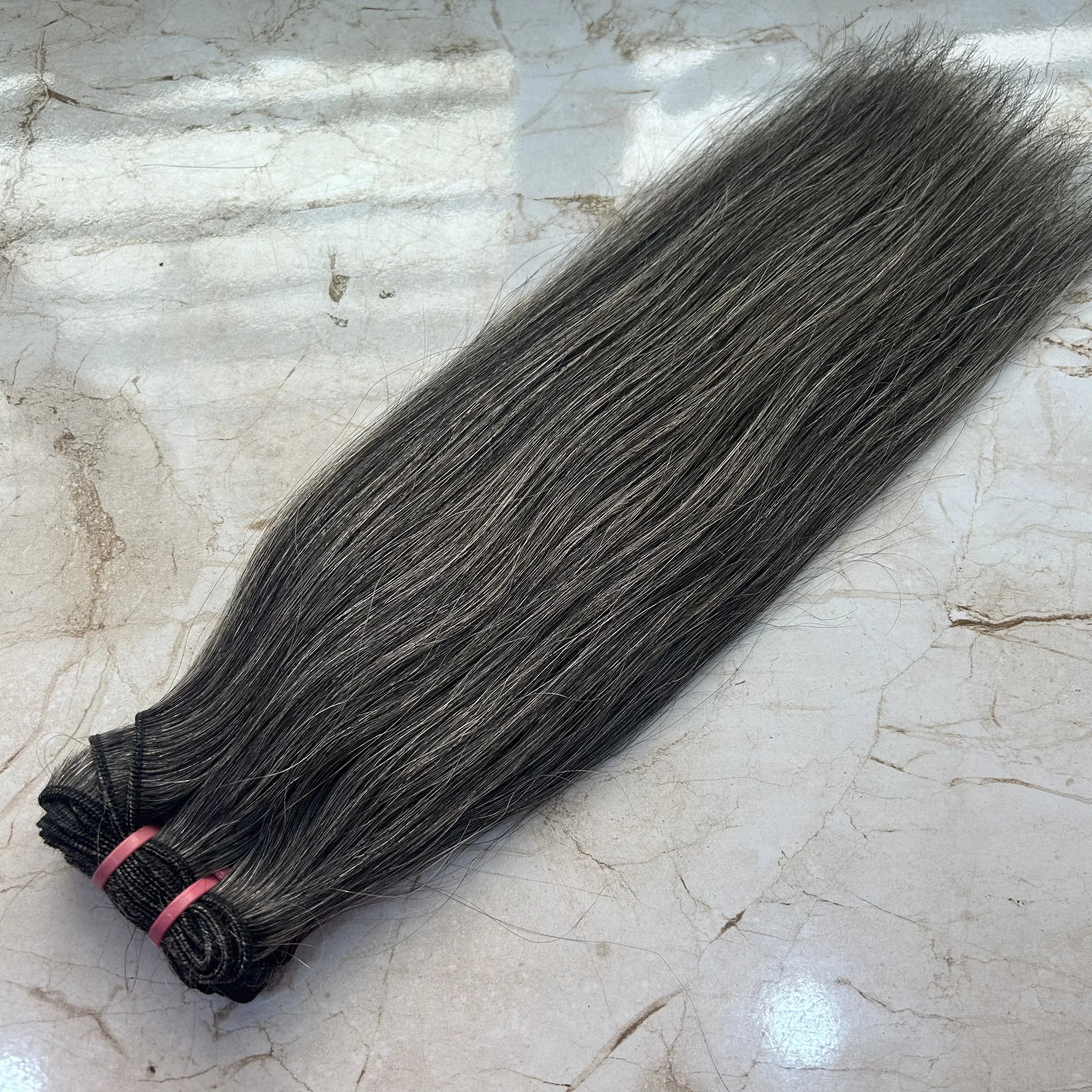 Black and Grey Human Hair Extensions - Hair Trends India