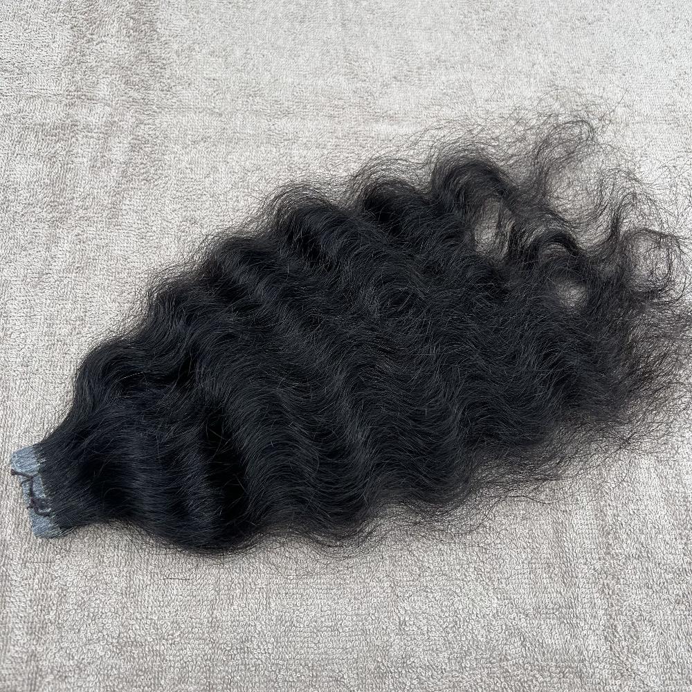 Natural Curly Tape in Hair Extensions - Hair Trends India