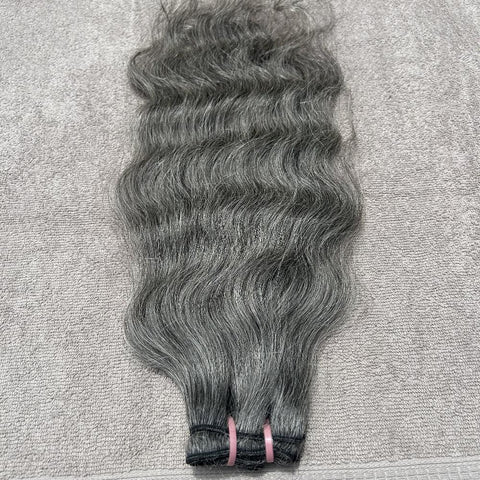 Grey Deep Curly Human Hair Bundles