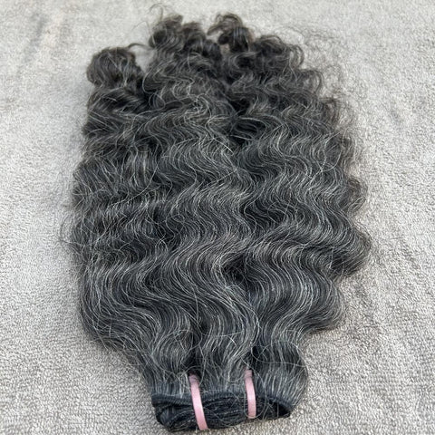 Grey Deep Curly Human Hair Bundles