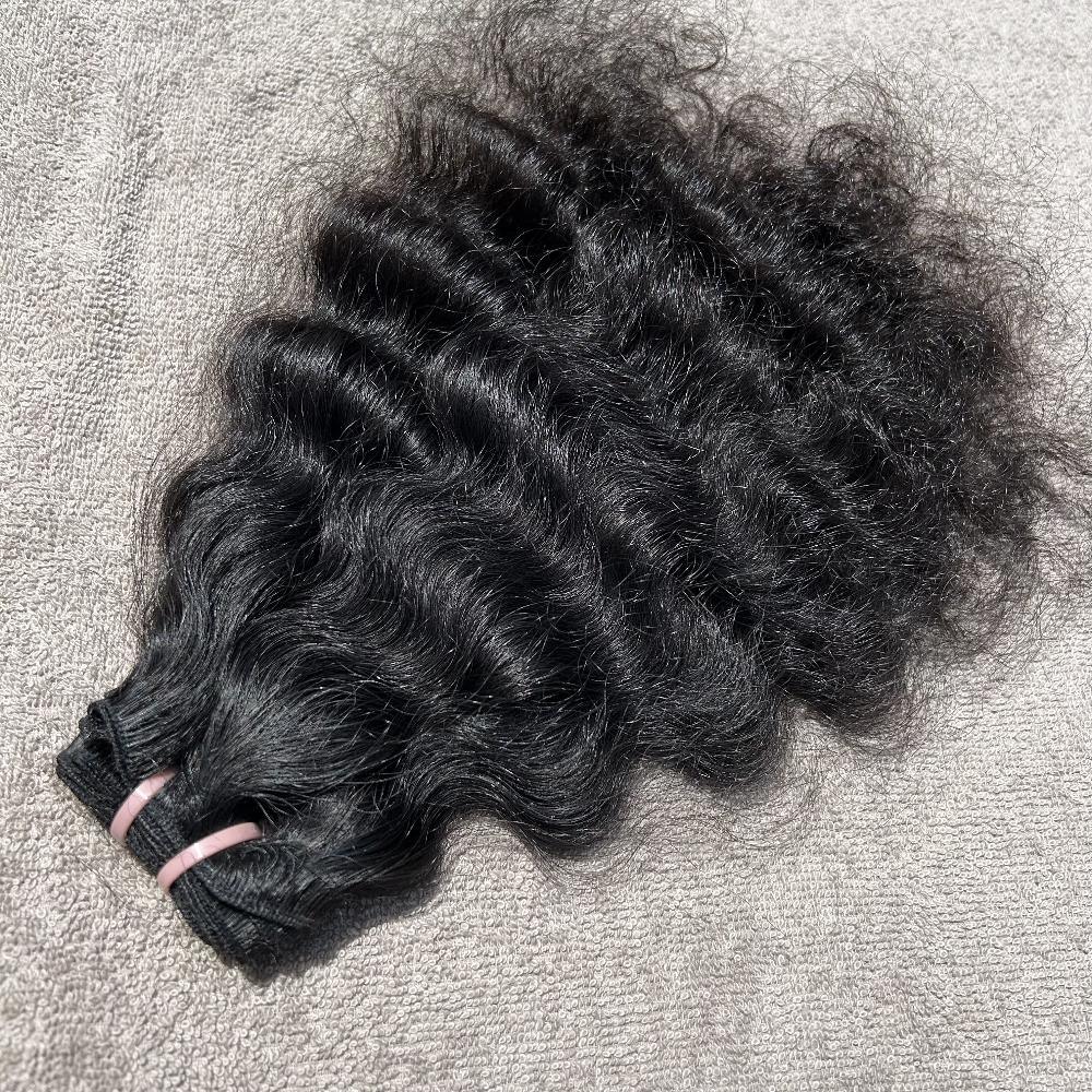 Raw Curly Human Hair Weave Bundles - Hair Trends India