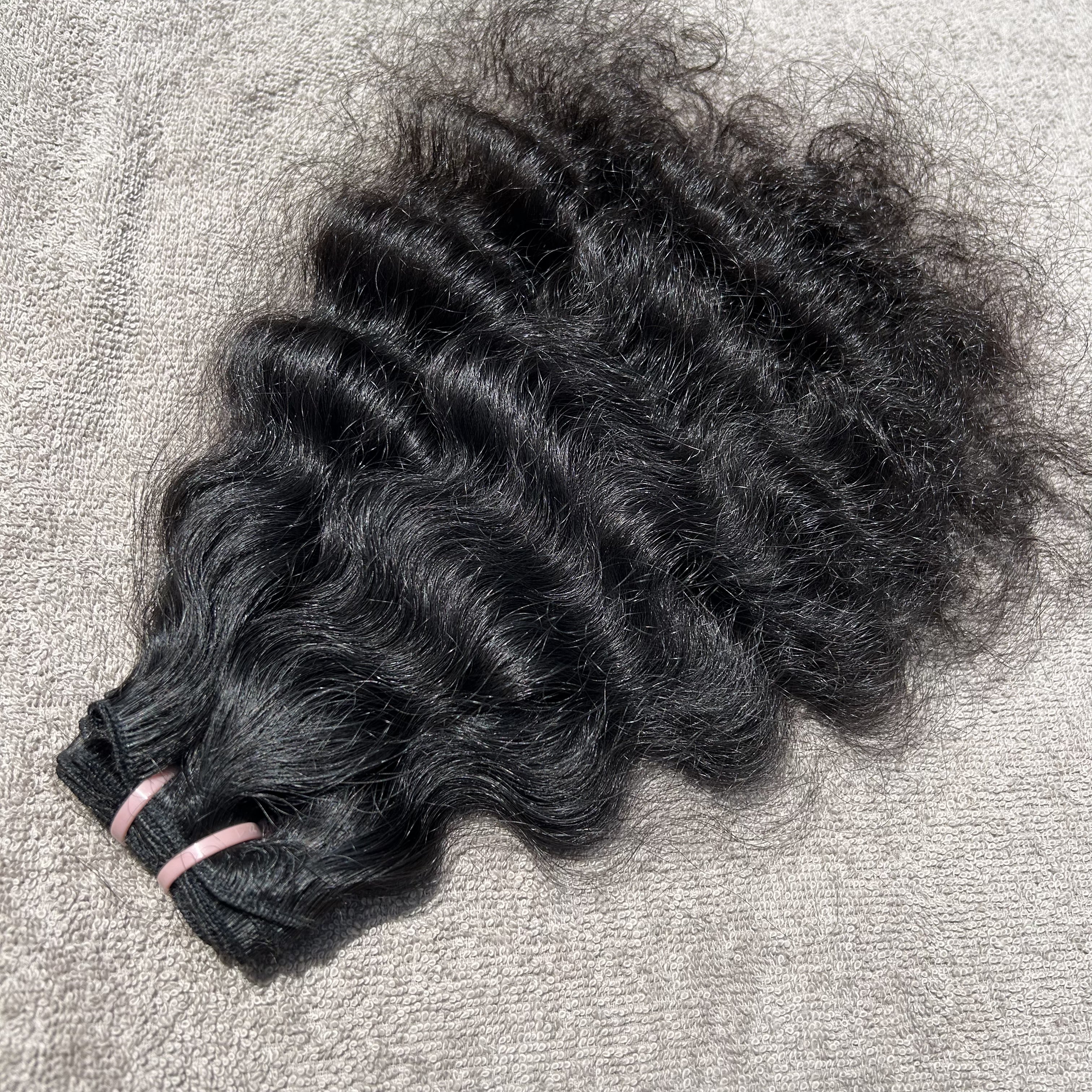 Deep curly human hair weave extensions