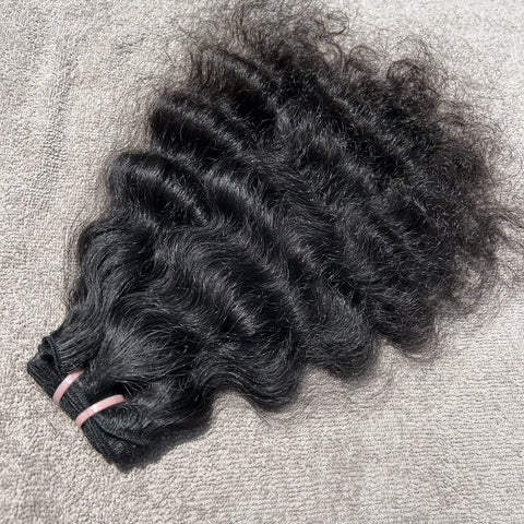 Natural Baby curly human hair bundles