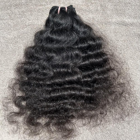 Deep curly human hair weave extensions