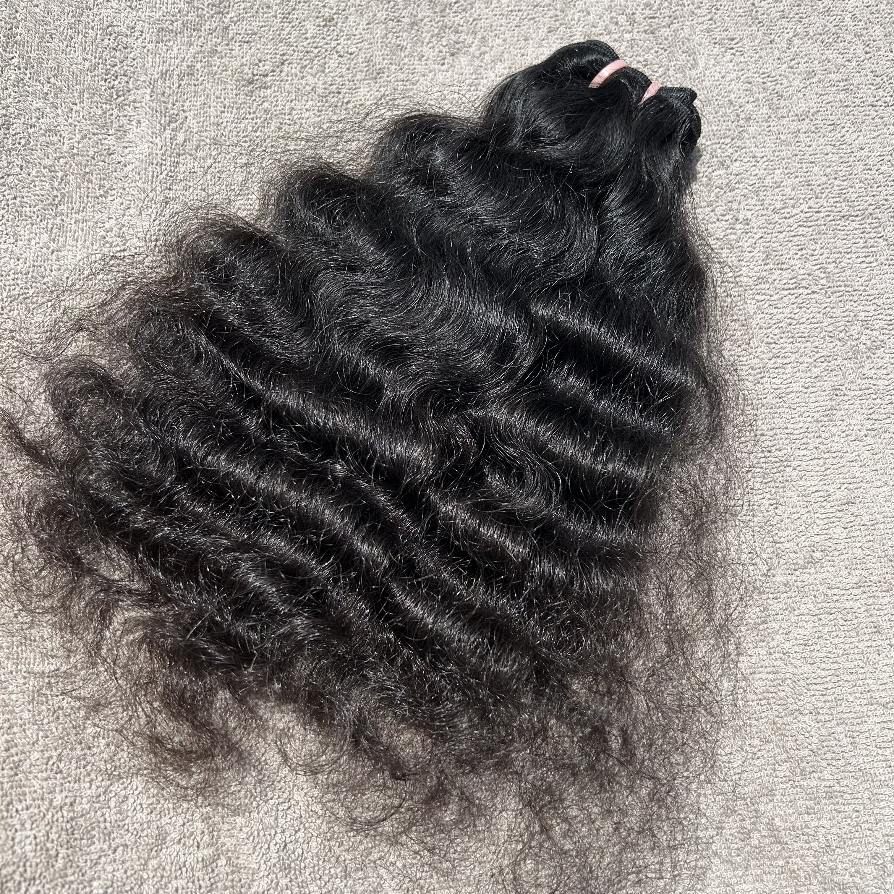 Deep curly human hair weave extensions