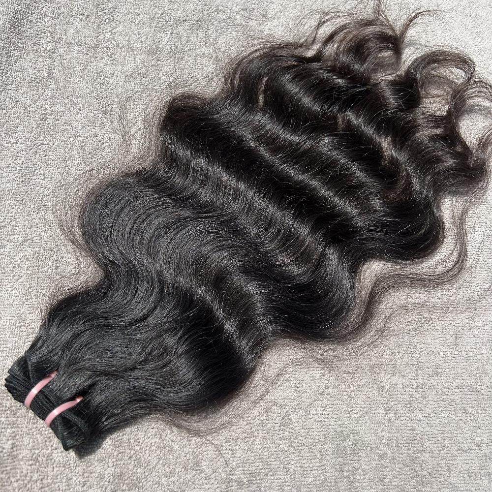 Natural Wavy Hair Machine Weft Bundles - Hair Trends India