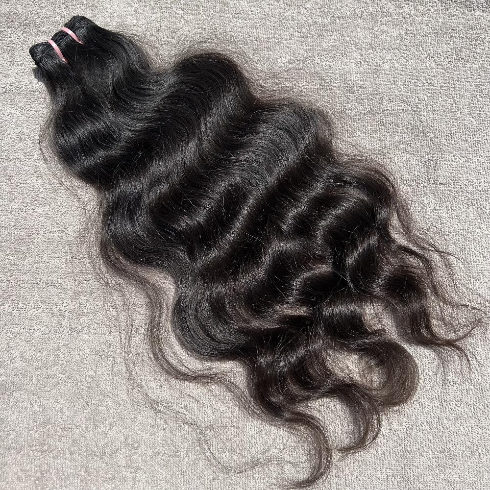 Natural Wavy Hair Machine Weft Bundles - Hair Trends India