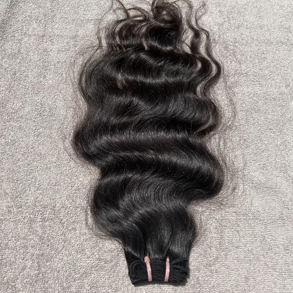 Natural Wavy Hair Machine Weft Bundles - Hair Trends India