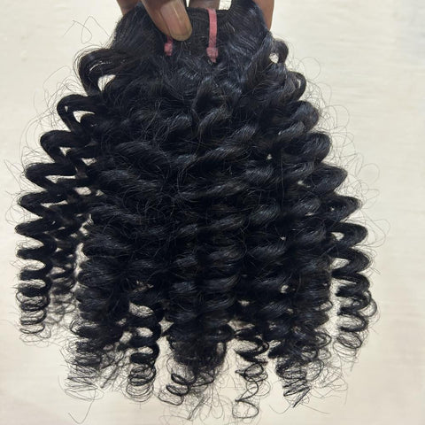 Tight Deep Curly Hair Weft Bundles
