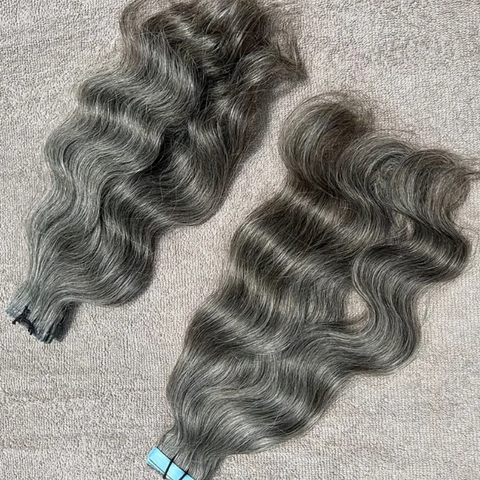 Grey Deep Curly Human Hair Bundles