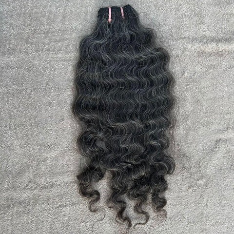 Grey Swiss Lace Wavy Hair Frontal