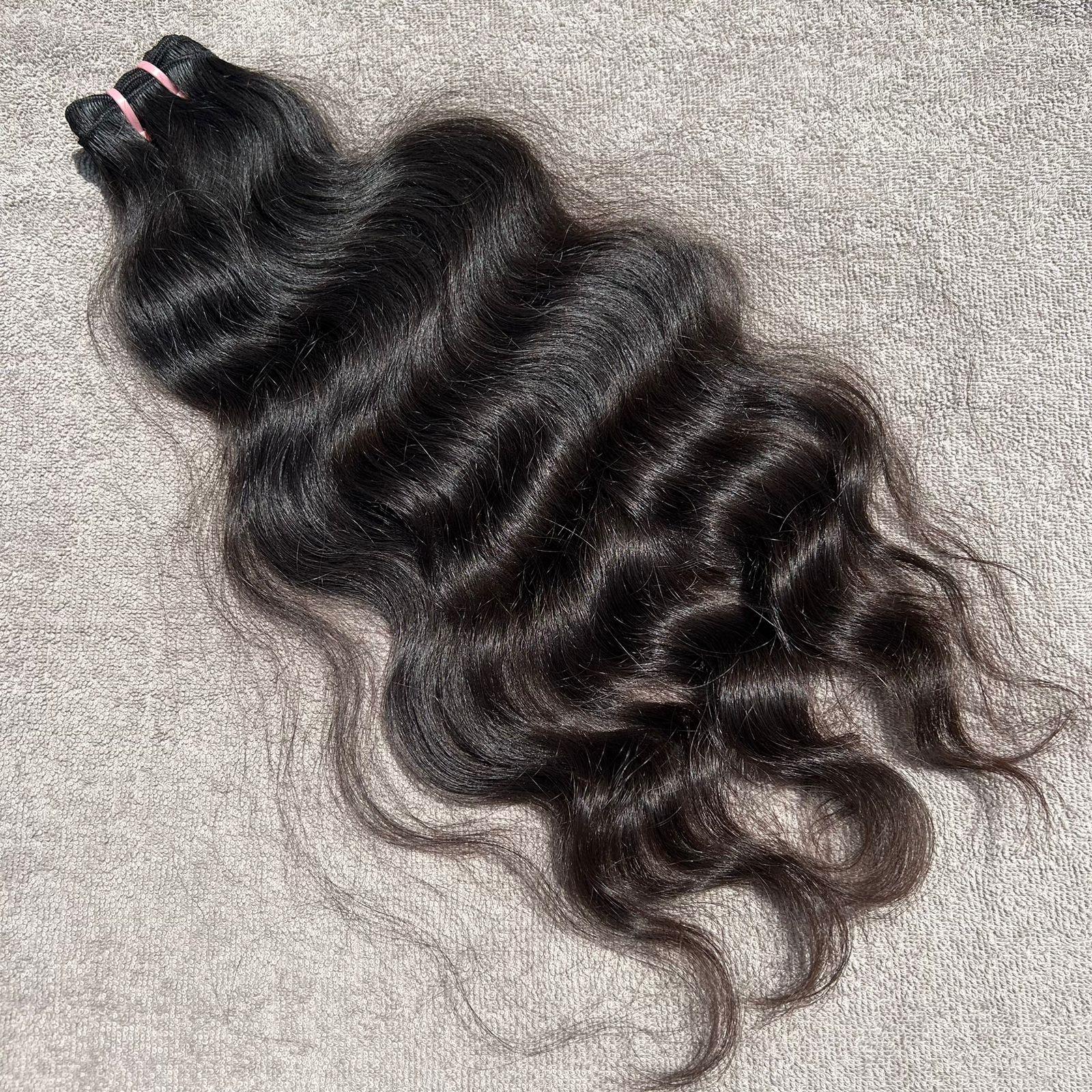 Deep Wavy Raw Hair Weft Bundles - Hair Trends India