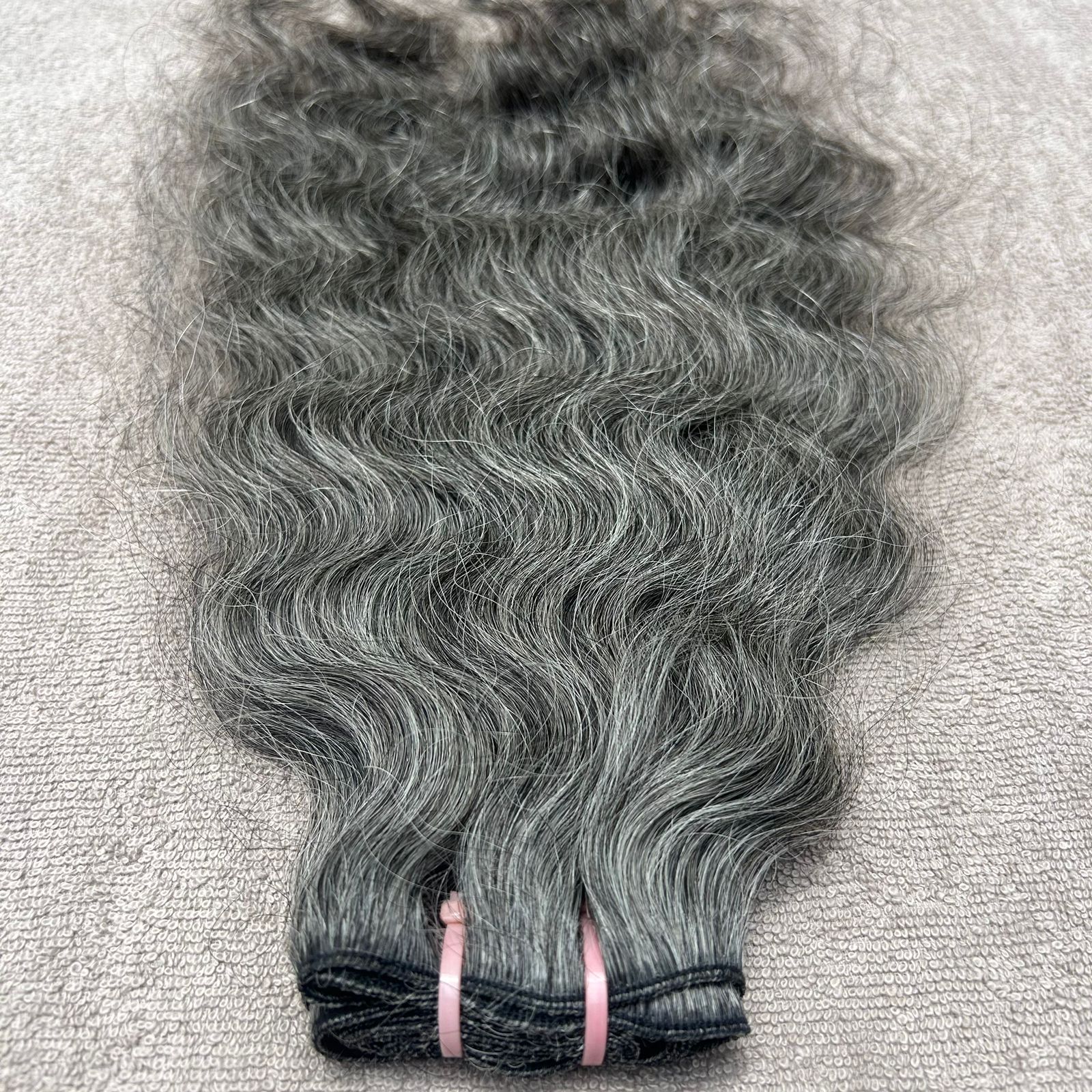 Deep Curly Grey Hair Weft Bundles - Hair Trends India