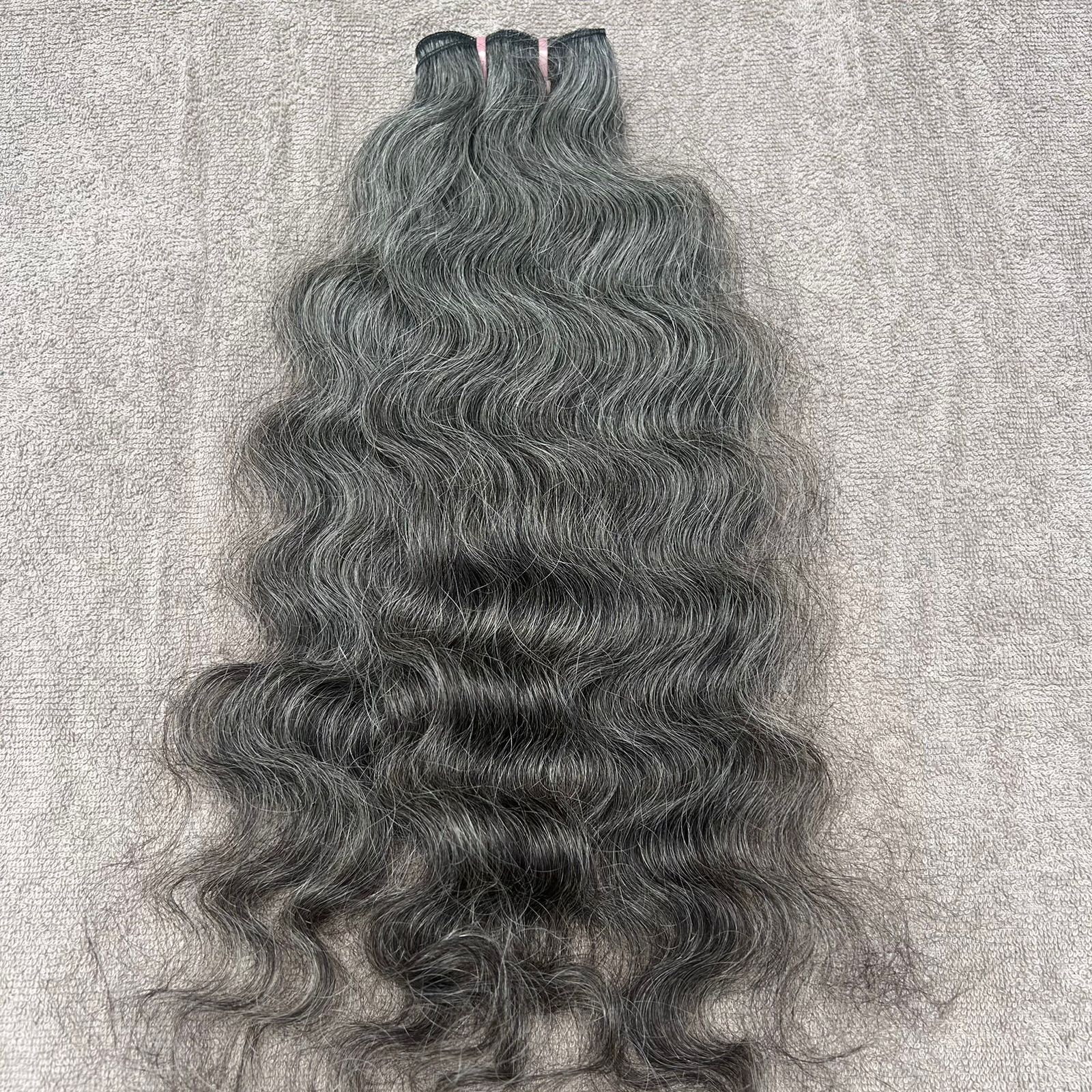 Deep Curly Grey Hair Weft Bundles - Hair Trends India