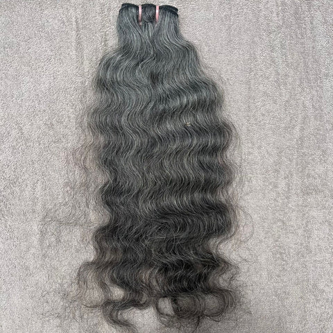 Grey Deep Curly Human Hair Bundles