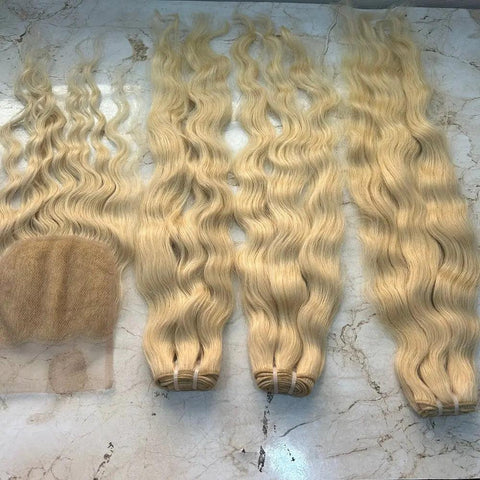 Curly Human Hair Bundles with Closure
