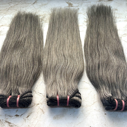 Best Quality Straight Grey Human Hair Bundles - Curly Hair Suppliers