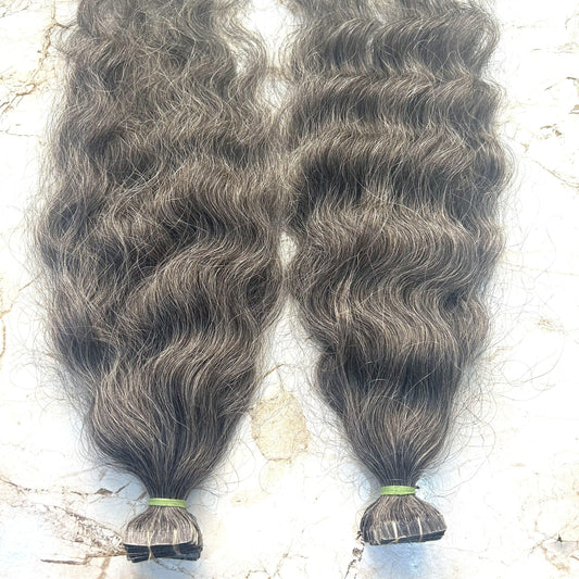 grey hair extensions tape hair extensions human hair - Curly Hair Suppliers