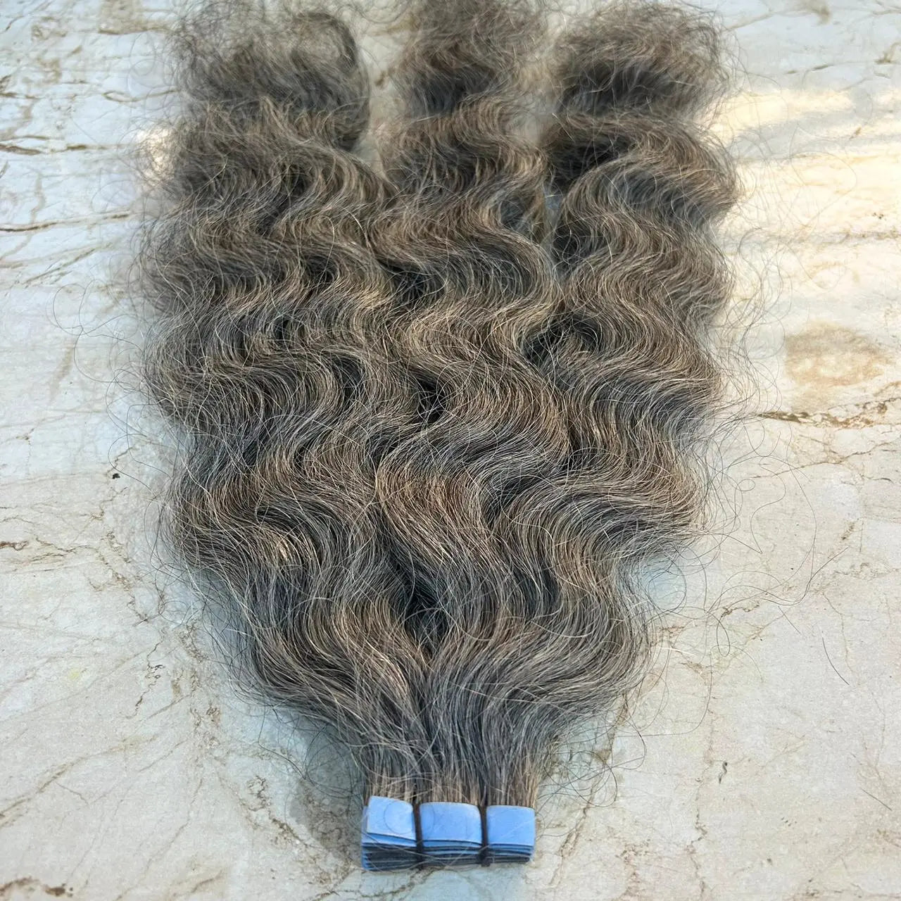 Curly tape in human hair extensions - Image #7