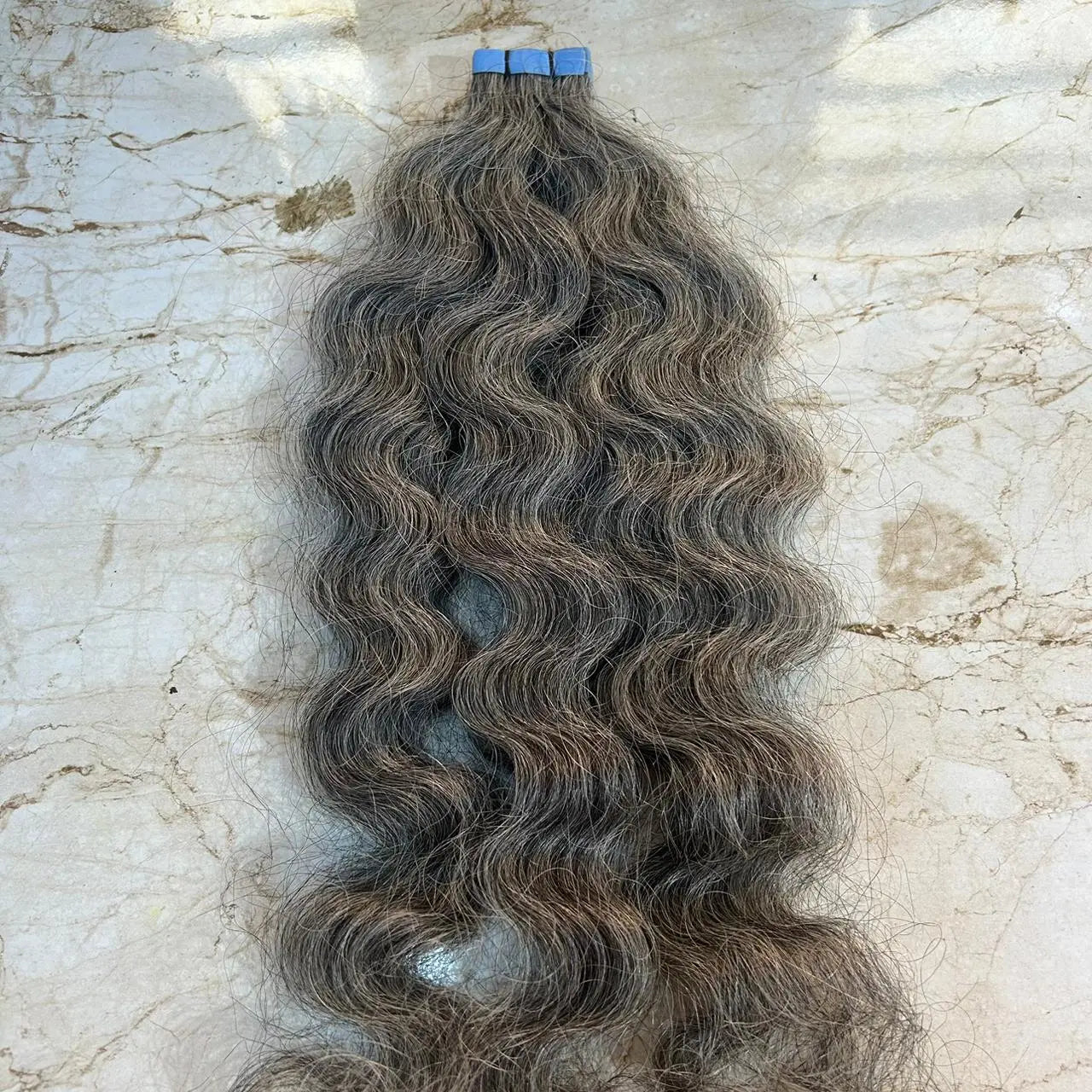 Curly tape in human hair extensions - Image #6