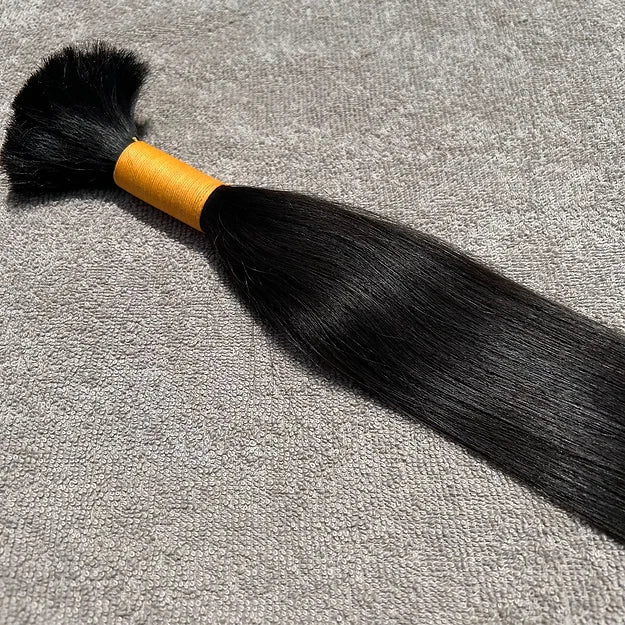 100% Virgin Human Hair Bulk Straight Braiding Hair Extensions