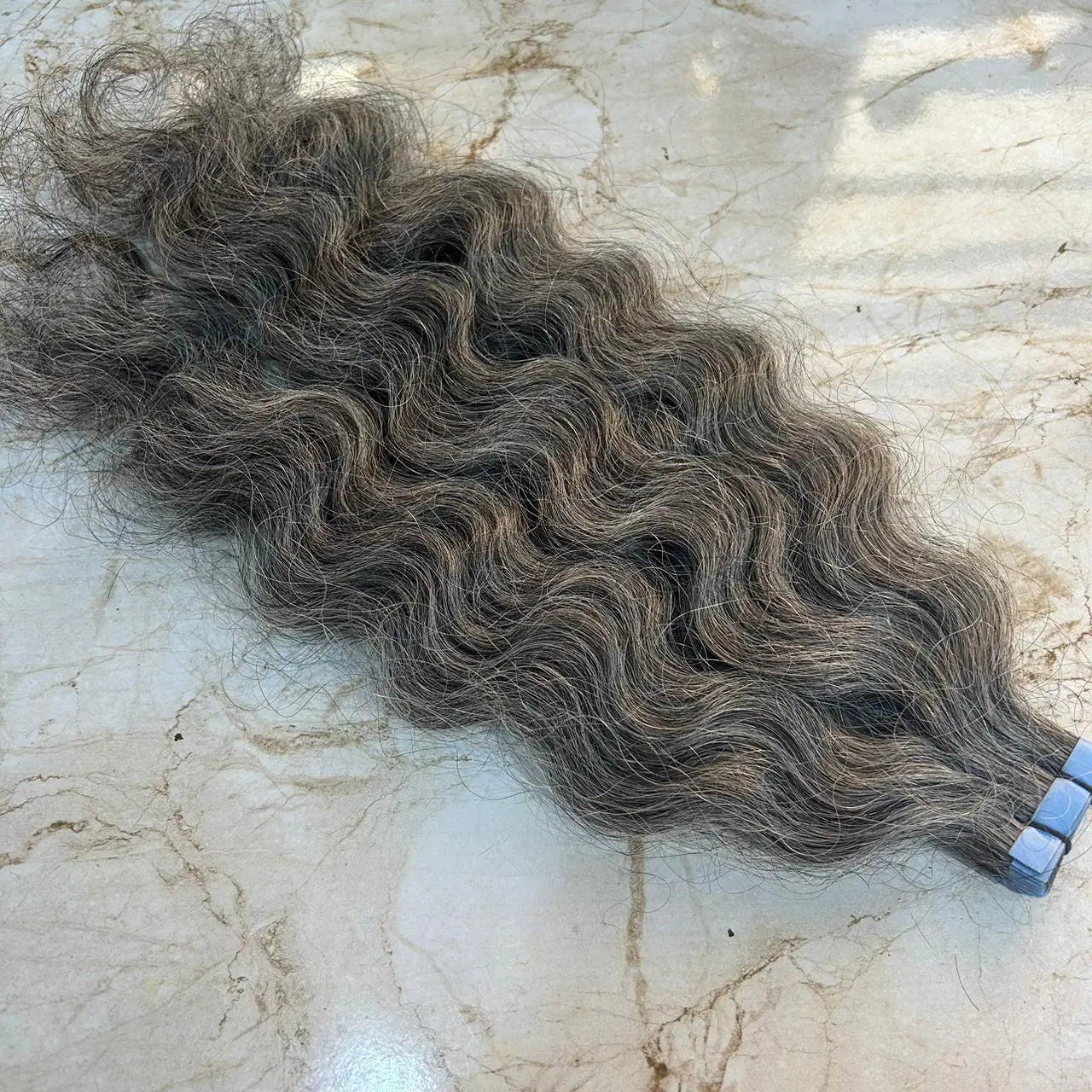 Curly tape in human hair extensions - Image #2