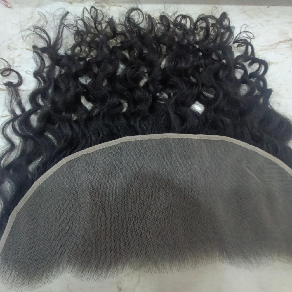 Swiss Lace Curly Human Hair Frontal