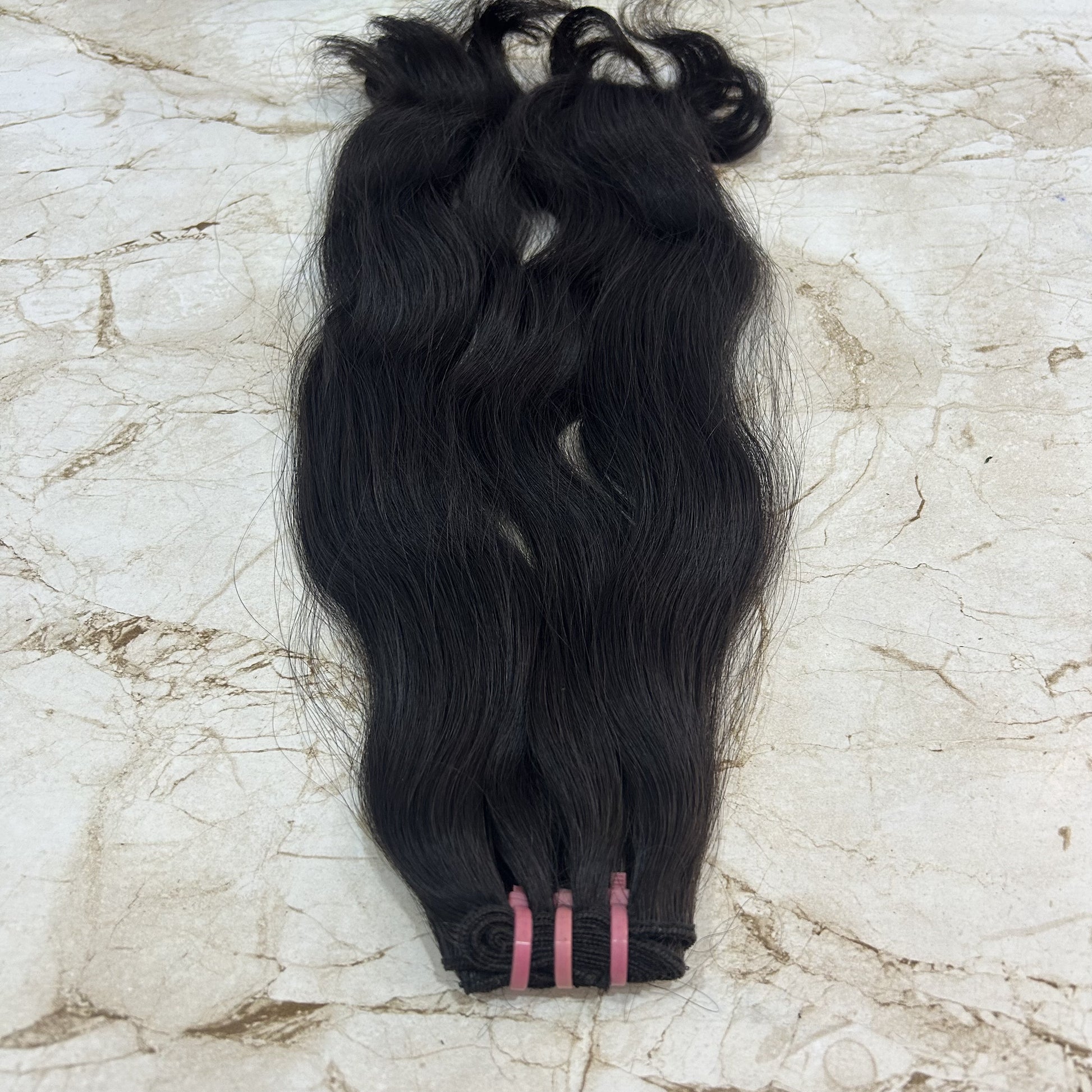 Natural Wavy Human Hair Weft 