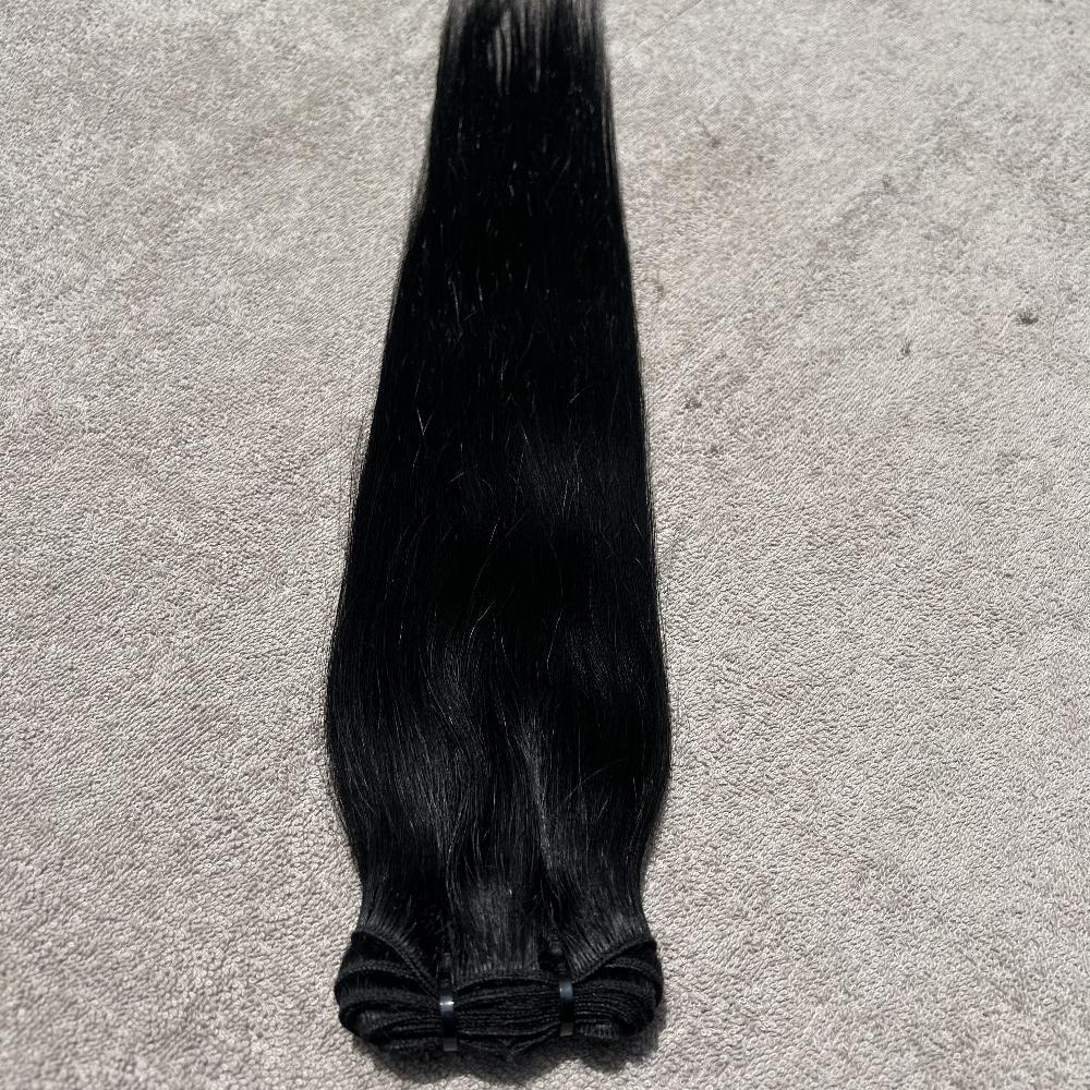 Jet Black Colored Human Hair Bundles